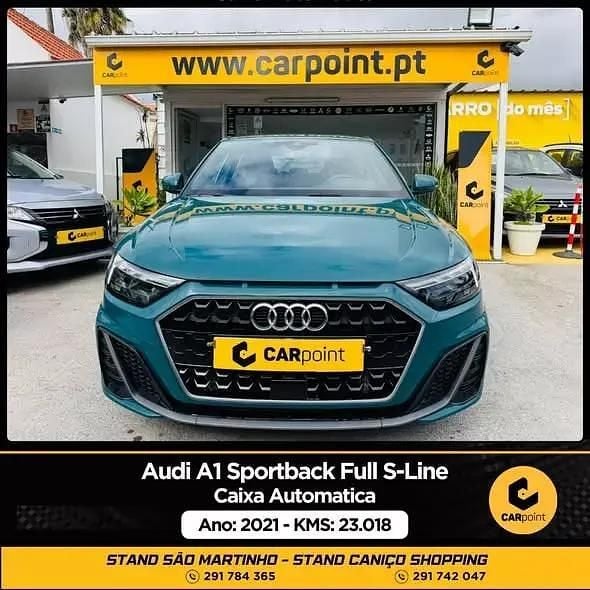Verde Usado 2021 Audi A1 Sportback S-Line Citadino | € 27.900 - Imagem 1/4