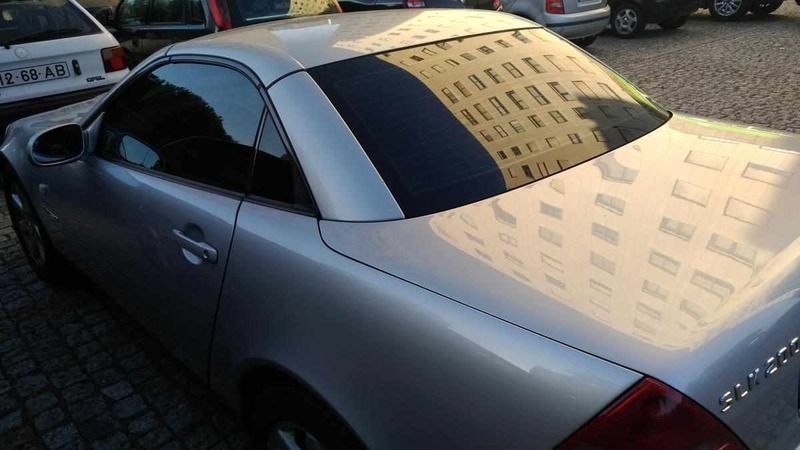 Usado Mercedes SLK200 192 HP (141 kW) 1996 Cinzento Cabrios