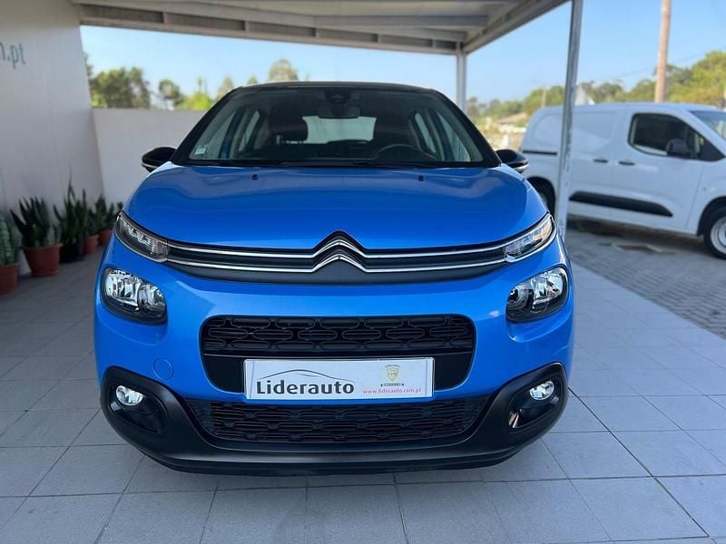 Azul Usado 2018 Citroën C3 Feel Citadino | € 8.950 (Super Preço) - Imagem 1/4