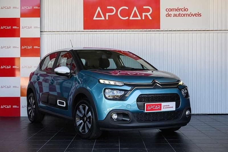 Azul Usado 2022 Citroën C3 PureTech Citadino | € 12.950 (Preço justo) - Imagem 1/4