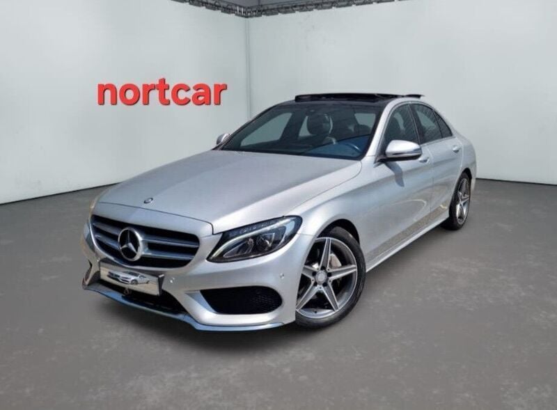 Cinza Usado 2016 Mercedes C200 AMG line Sedan | € 20.750 (Preço justo) - Imagem 1/4