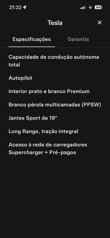 Usado Tesla Model 3 Long Range AWD 324 kW (441 HP) 2019 Branco Sedan