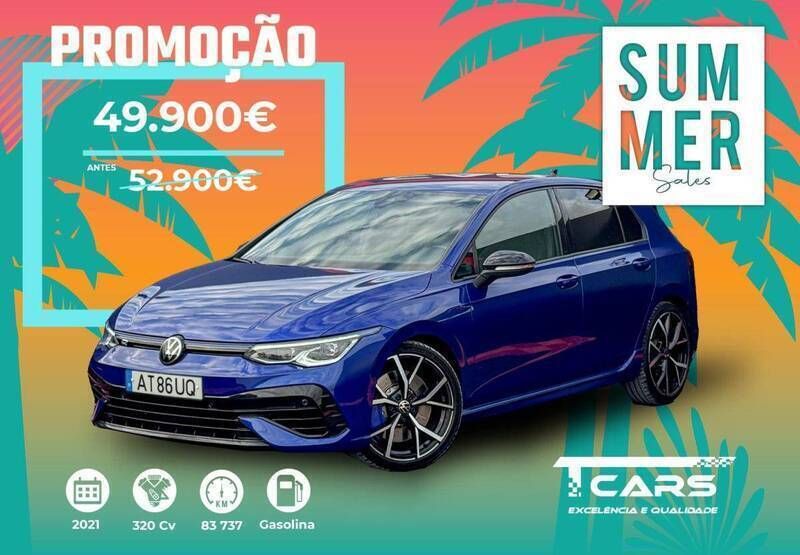 Azul Usado 2021 VW Golf VIII R | € 52.900 - Imagem 1/4
