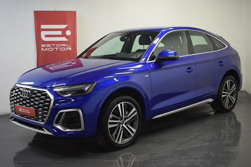 Azul Usado 2021 Audi Q5 S-Line SUV | € 44.500 (Caro) - Imagem 1/4