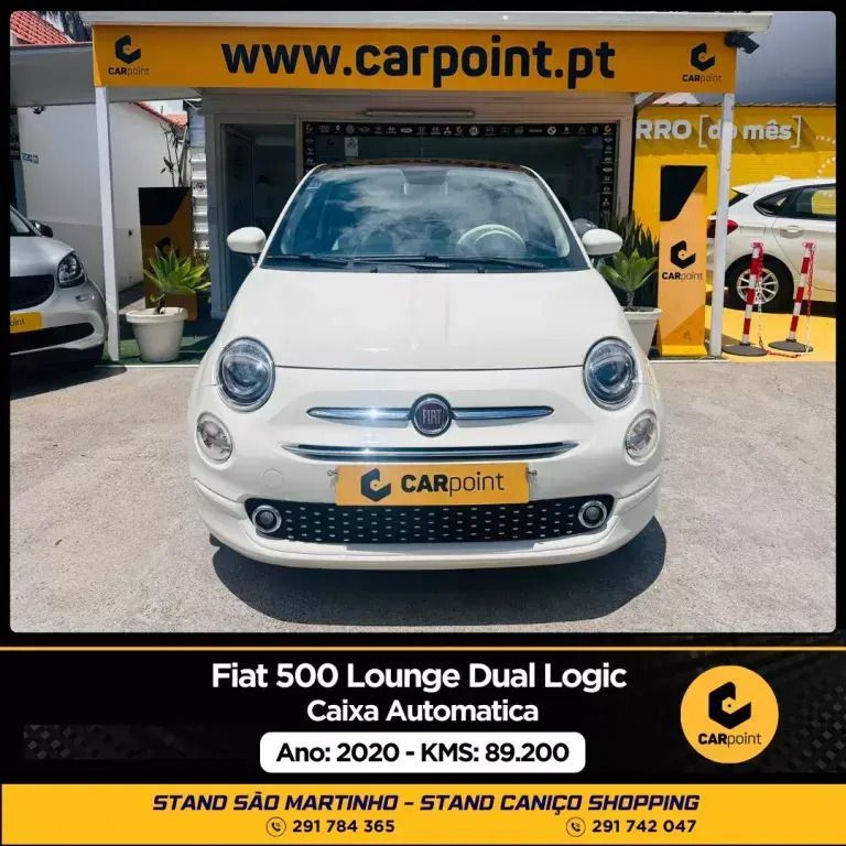 Branco Usado 2020 Fiat 500 Lounge Citadino | € 14.900 (Preço elevado) - Imagem 1/4