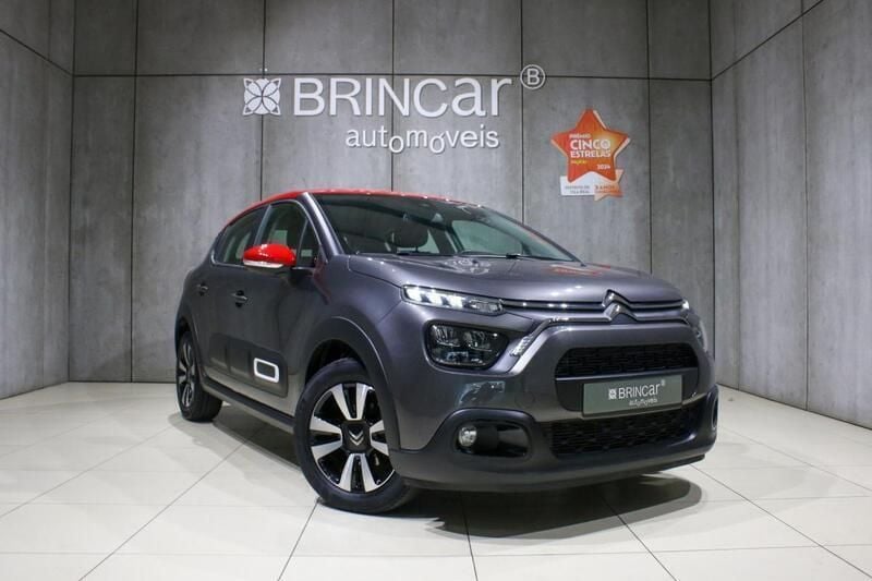 Cinza Usado 2021 Citroën C3 PureTech Citadino | € 11.990 (Super Preço) - Imagem 1/4
