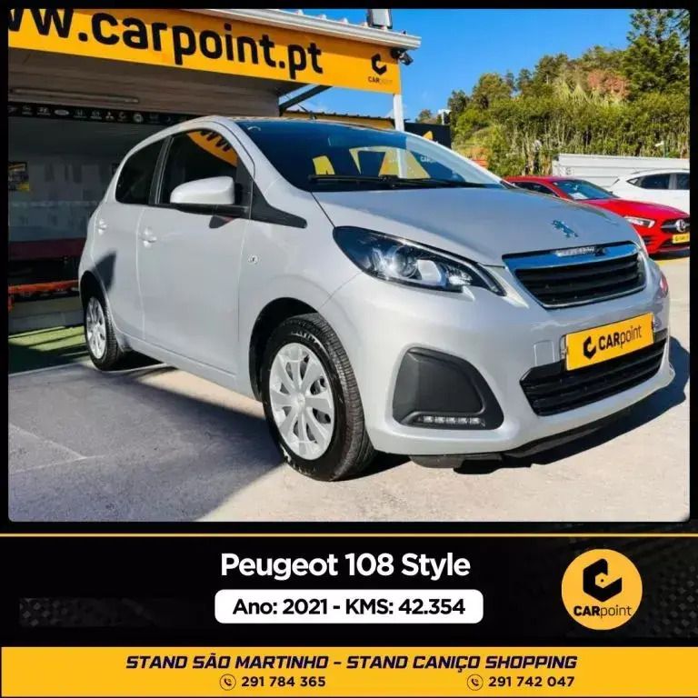 Usado Peugeot 108 Style 72 HP (52 kW) 2021 Cinzento Citadino