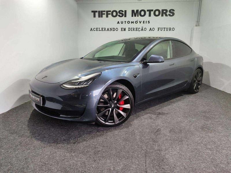 Cinza Usado 2019 Tesla Model 3 Performance Sedan | € 29.900 (Preço elevado) - Imagem 1/4