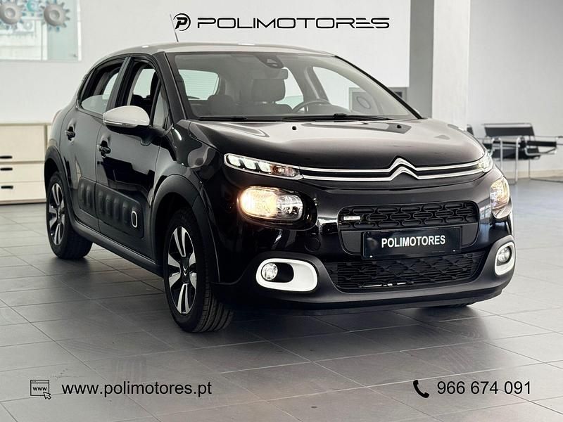Preto Usado 2017 Citroën C3 Feel Citadino | € 11.500 (Preço justo) - Imagem 1/4