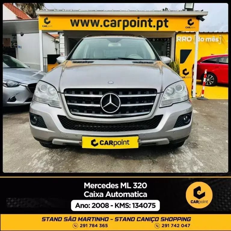 Cinzento Usado 2008 Mercedes ML320 SUV | € 20.900 - Imagem 1/4