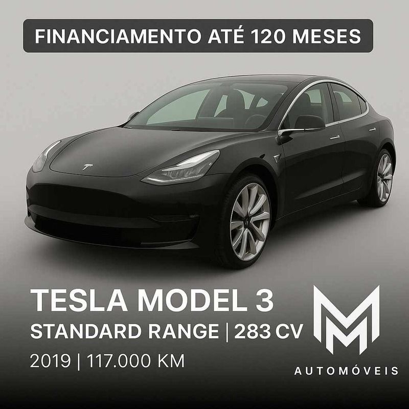 Preto Usado 2019 Tesla Model 3 Standard Range Plus Sedan | € 24.400 (Caro) - Imagem 1/4