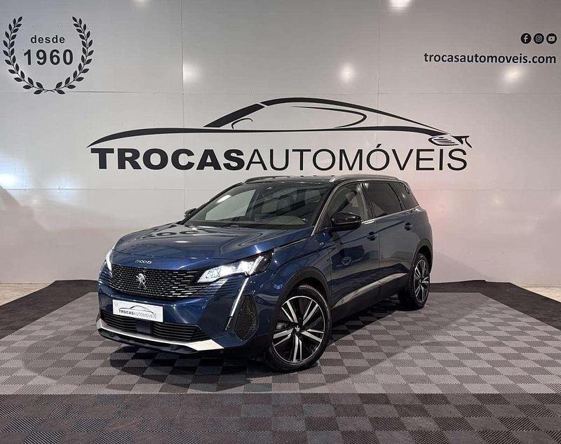 Azul Usado 2021 Peugeot 5008 | € 31.900 (Caro) - Imagem 1/4