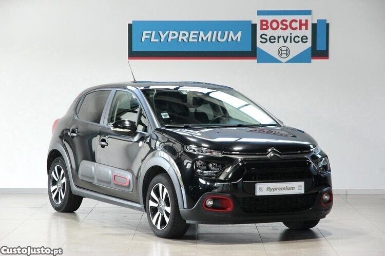 Preto Usado 2022 Citroën C3 PureTech Citadino | € 11.750 (Bom preço) - Imagem 1/1