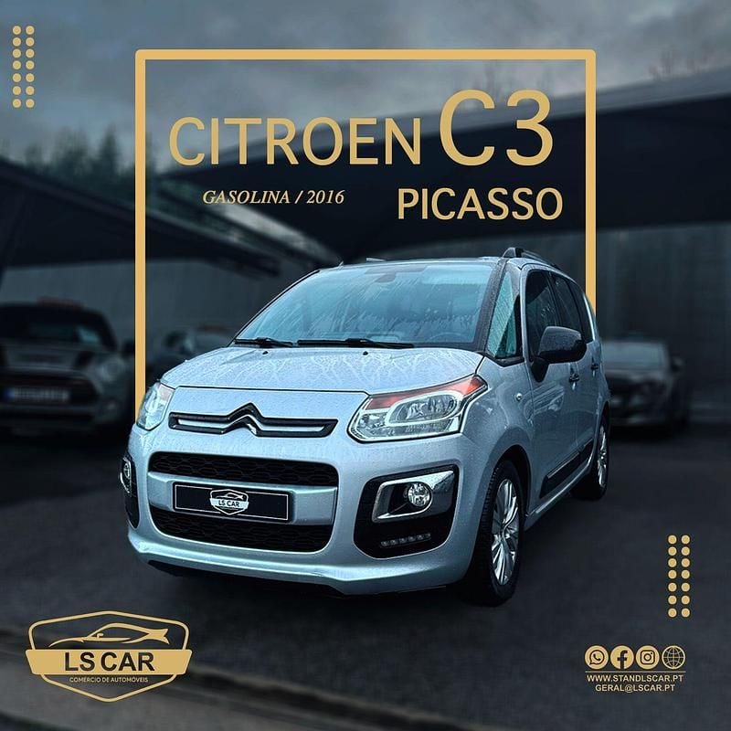 Cinza Usado 2016 Citroën C3 Seduction Monovolume | € 10.900 - Imagem 1/4