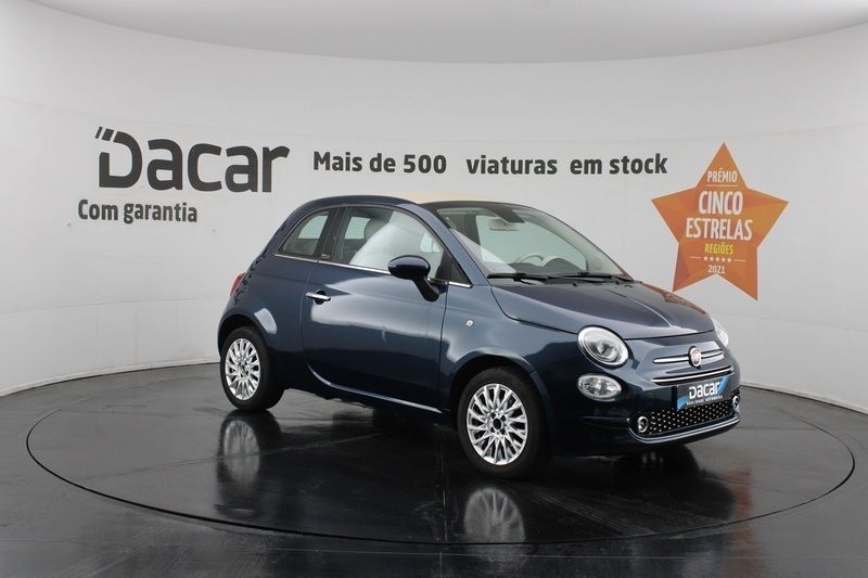 Azul Usado 2020 Fiat 500C Lounge Cabrios | € 13.599 (Preço justo) - Imagem 1/4