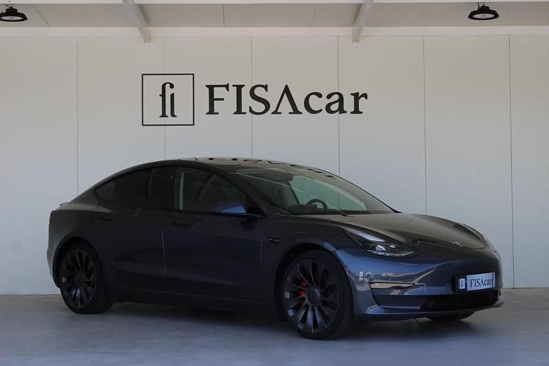 Cinza Usado 2021 Tesla Model 3 Performance Sedan | € 34.999 (Preço justo) - Imagem 1/4