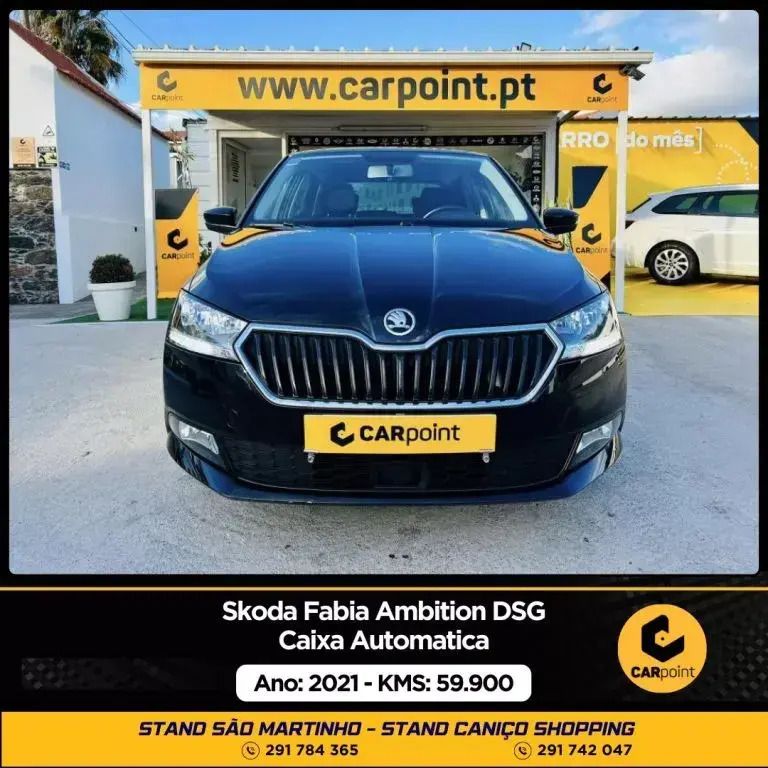 Preto Usado 2021 Skoda Fabia Ambition Citadino | € 18.900 (Caro) - Imagem 1/4