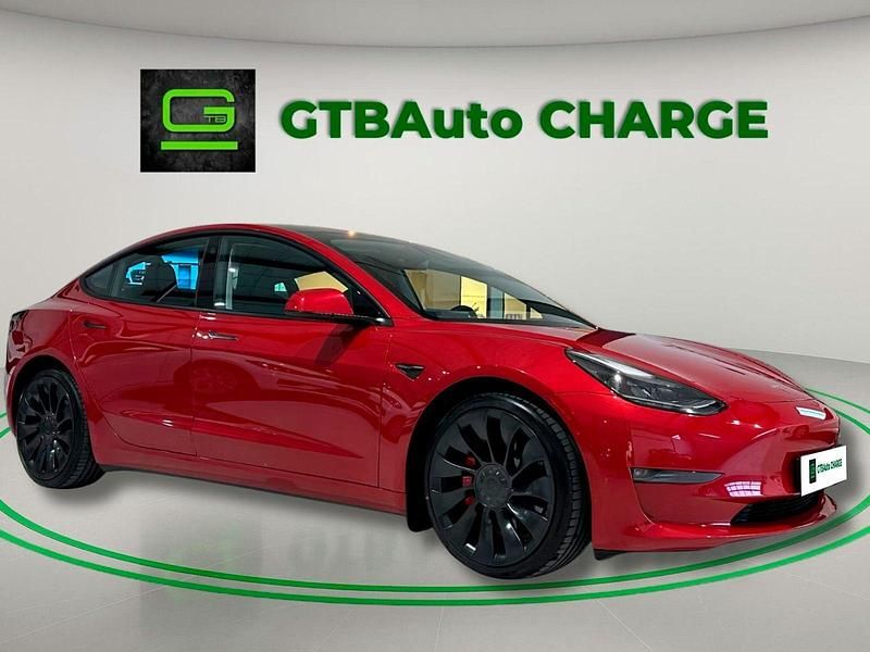 Vermelho Usado 2021 Tesla Model 3 Performance Sedan | € 33.900 (Preço elevado) - Imagem 1/4