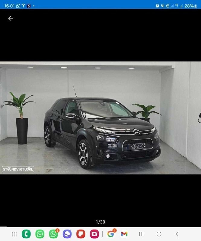 Preto Usado 2020 Citroën C4 Cactus PureTech Citadino | € 13.990 (Preço justo) - Imagem 1/4