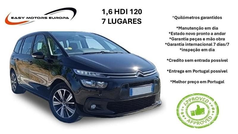 Preto Usado 2017 Citroën Grand C4 Picasso Monovolume | € 16.990 (Preço justo) - Imagem 1/4