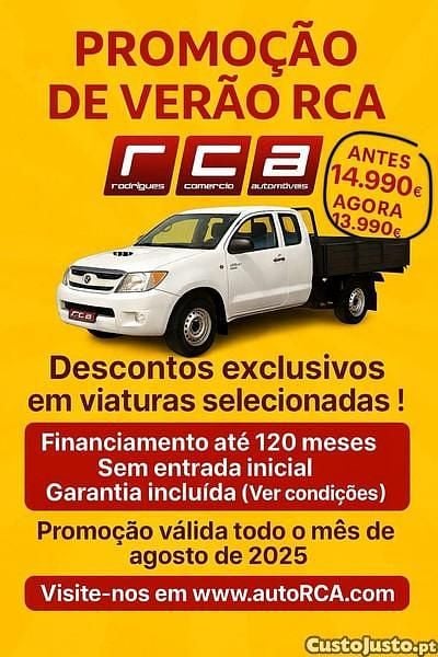 Branco Usado 2008 Toyota HiLux Pickup | € 14.500 (Bom preço) - Imagem 1/1