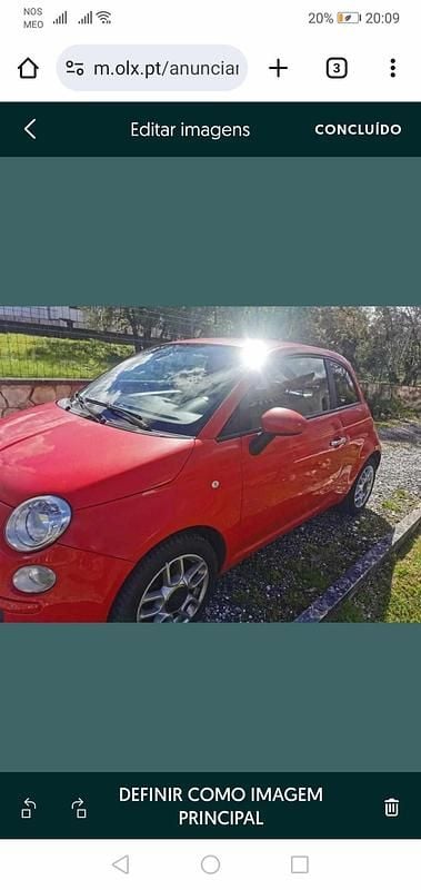 Vermelho Usado 2010 Fiat 500 Citadino | € 4.600 (Super Preço) - Imagem 1/4