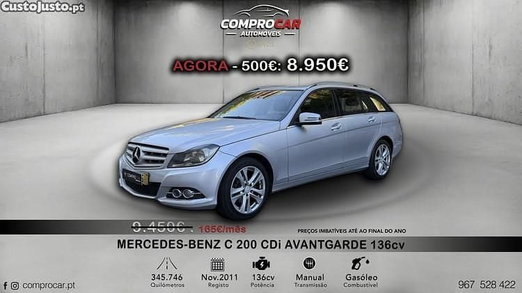 Usado Mercedes C200 Avantgarde 136 HP (100 kW) 2014 Cinza Carrinha