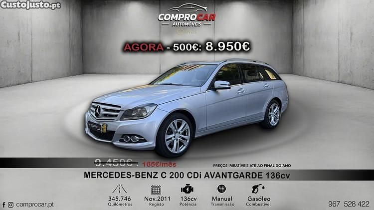 Cinza Usado 2014 Mercedes C200 Avantgarde Carrinha | € 8.950 (Bom preço) - Imagem 1/1