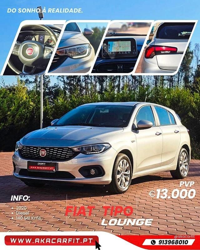 Cinza Usado 2020 Fiat Tipo Lounge | € 13.000 (Preço justo) - Imagem 1/4