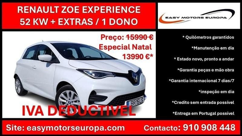 Branco Usado 2020 Renault Zoe Citadino | € 13.990 (Bom preço) - Imagem 1/4