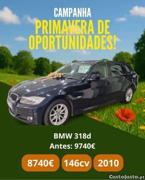 Azul Usado 2010 BMW 318 Carrinha | € 8.740 (Bom preço) - Imagem 1/1