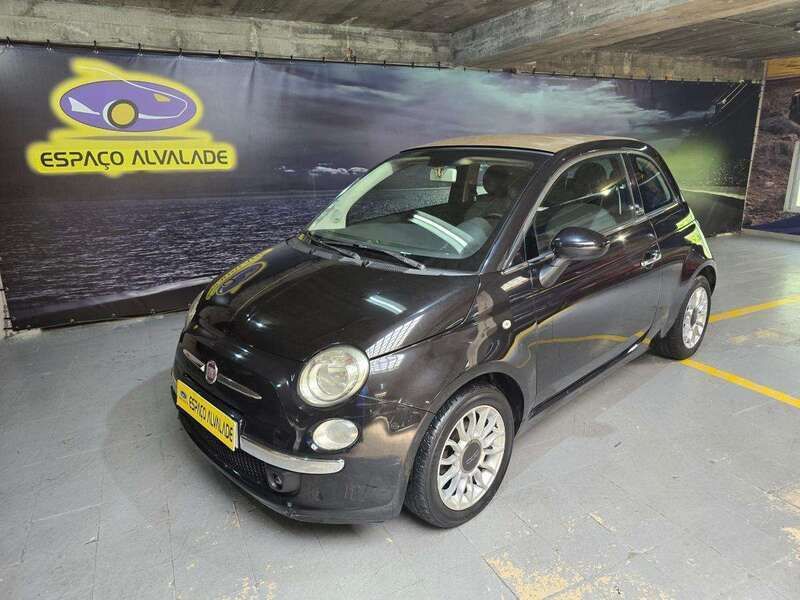 Preto Usado 2012 Fiat 500C Lounge Cabrios | € 7.300 (Bom preço) - Imagem 1/4