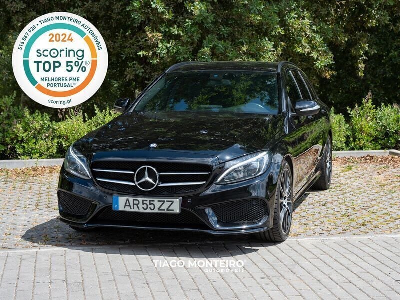Preto Usado 2015 Mercedes C250 AMG line Carrinha | € 23.990 - Imagem 1/4