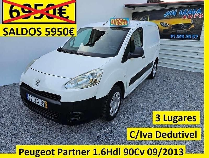 Branco Usado 2013 Peugeot Partner Monovolume | € 5.950 (Caro) - Imagem 1/4
