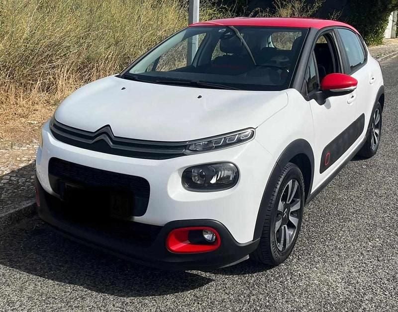 Branco Usado 2017 Citroën C3 PureTech Citadino | € 9.699 (Bom preço) - Imagem 1/4