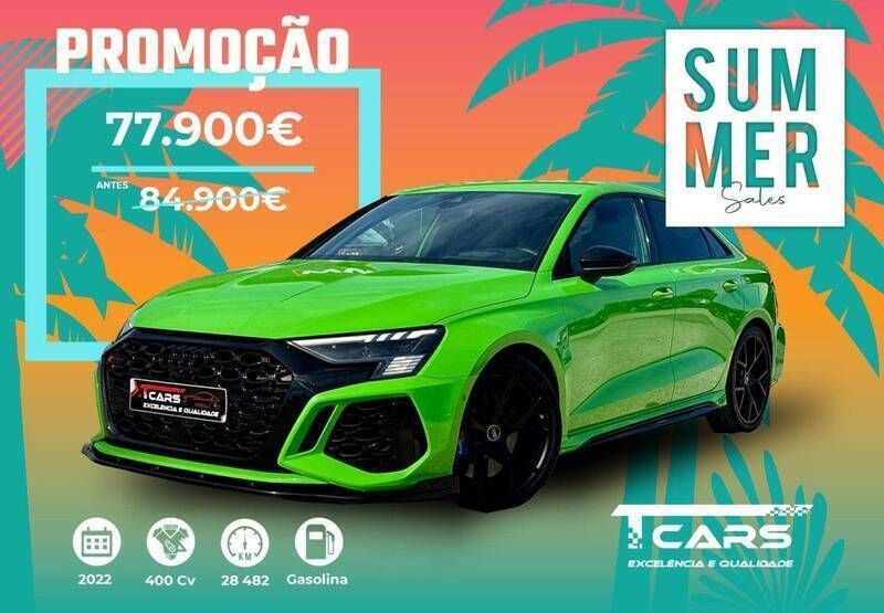 Verde Usado 2022 Audi RS3 Citadino | € 84.900 - Imagem 1/4