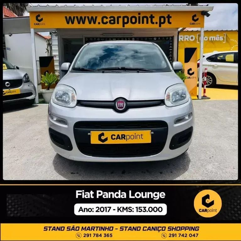 Cinzento Usado 2017 Fiat Panda Lounge Citadino | € 7.900 (Caro) - Imagem 1/4