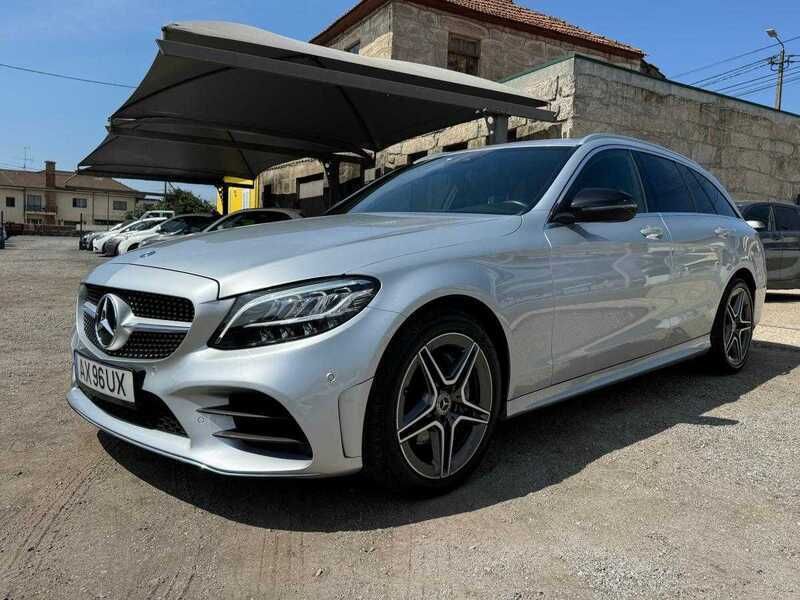 Cinzento Usado 2019 Mercedes C200 AMG line Carrinha | € 29.490 (Preço elevado) - Imagem 1/4