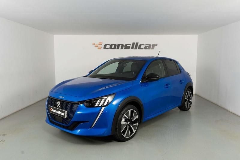 Azul Usado 2020 Peugeot e-208 GT-line Citadino | € 15.480 (Bom preço) - Imagem 1/4