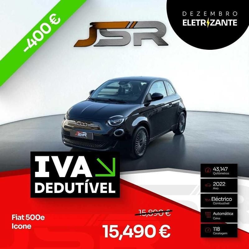 Preto Usado 2022 Fiat 500e | € 15.490 (Bom preço) - Imagem 1/4