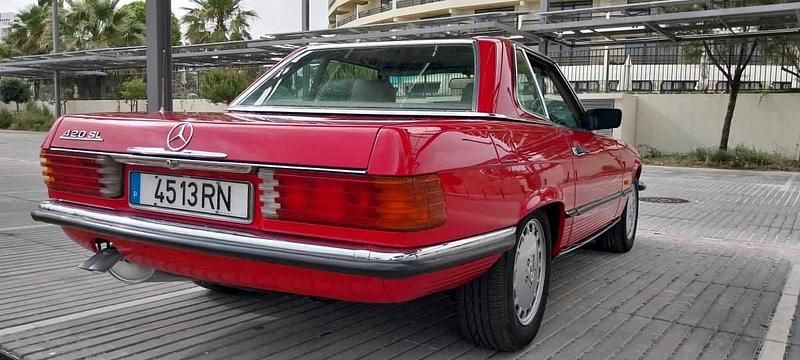 Vermelho Usado 2001 Mercedes SL420 Cabrios | € 39.000 - Imagem 1/4