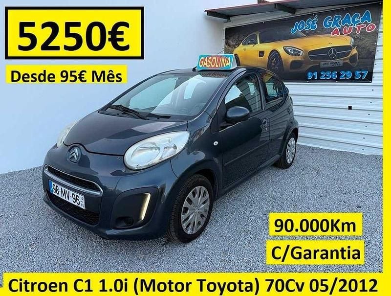 Cinzento Usado 2012 Citroën C1 Citadino | € 5.250 (Preço justo) - Imagem 1/4