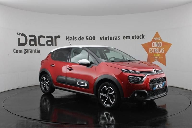 Vermelho Usado 2022 Citroën C3 PureTech Citadino | € 12.399 (Bom preço) - Imagem 1/4