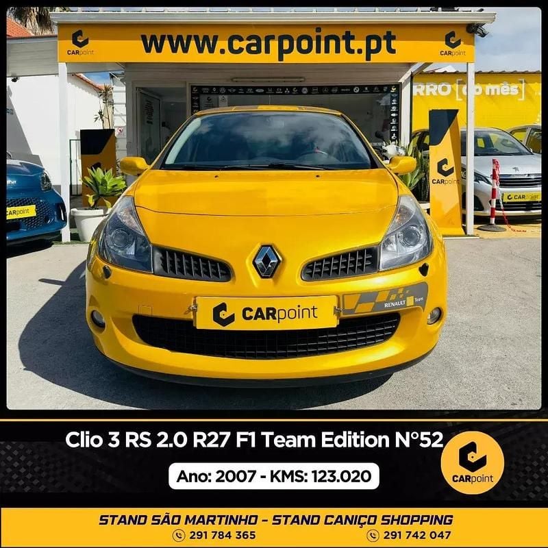 Amarelo Usado 2007 Renault Clio III R.S. Citadino | € 26.900 - Imagem 1/4