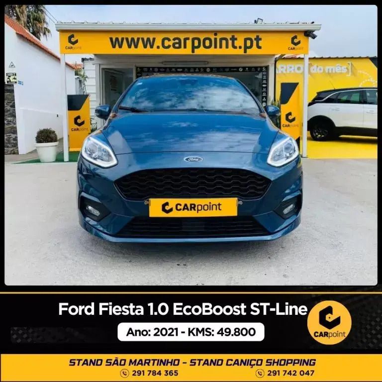 Azul Usado 2021 Ford Fiesta ST-Line Citadino | € 21.900 - Imagem 1/4