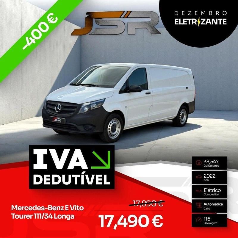 Branco Usado 2022 Mercedes e-Vito Van | € 17.490 (Bom preço) - Imagem 1/4