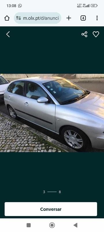 Cinzento Usado 2002 Seat Ibiza Citadino | € 2.200 (Super Preço) - Imagem 1/4