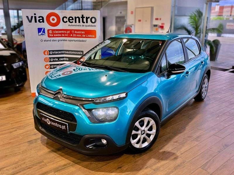 Azul Usado 2021 Citroën C3 Feel Citadino | € 13.580 (Preço justo) - Imagem 1/4