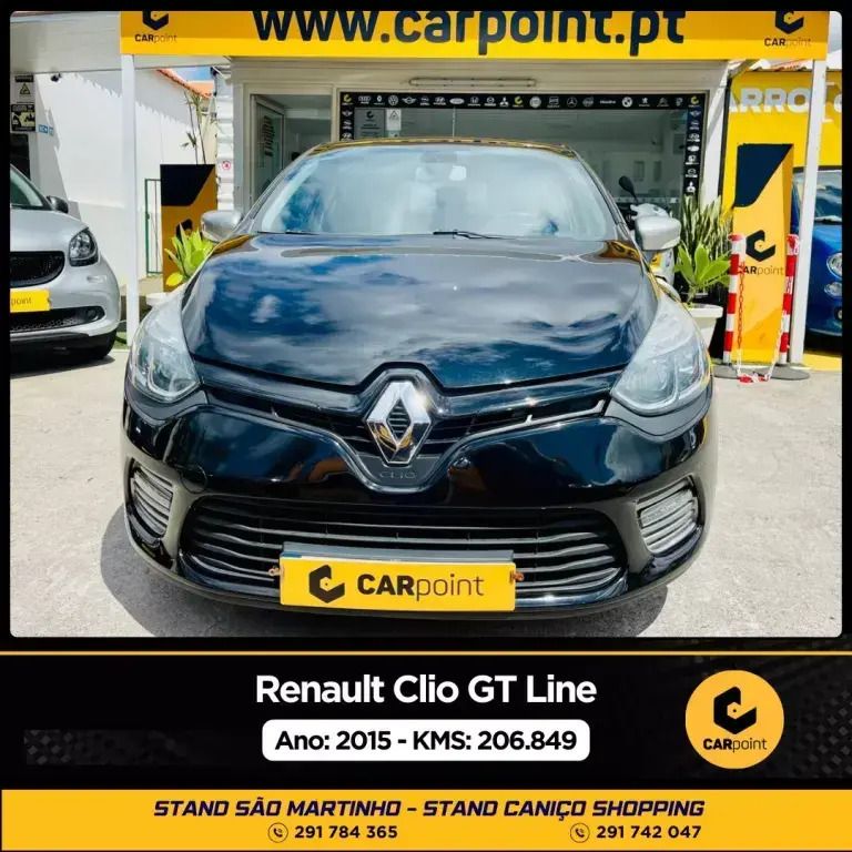 Preto Usado 2015 Renault Clio IV GT-Line Citadino | € 12.900 - Imagem 1/4