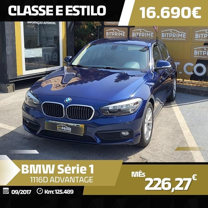 Azul Usado 2017 BMW 116 Citadino | € 16.000 (Preço justo) - Imagem 1/4